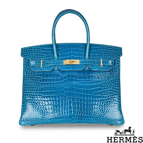 hermes birkin 35cm blue crocodile replica|himalayan crocodile birkin with diamonds.